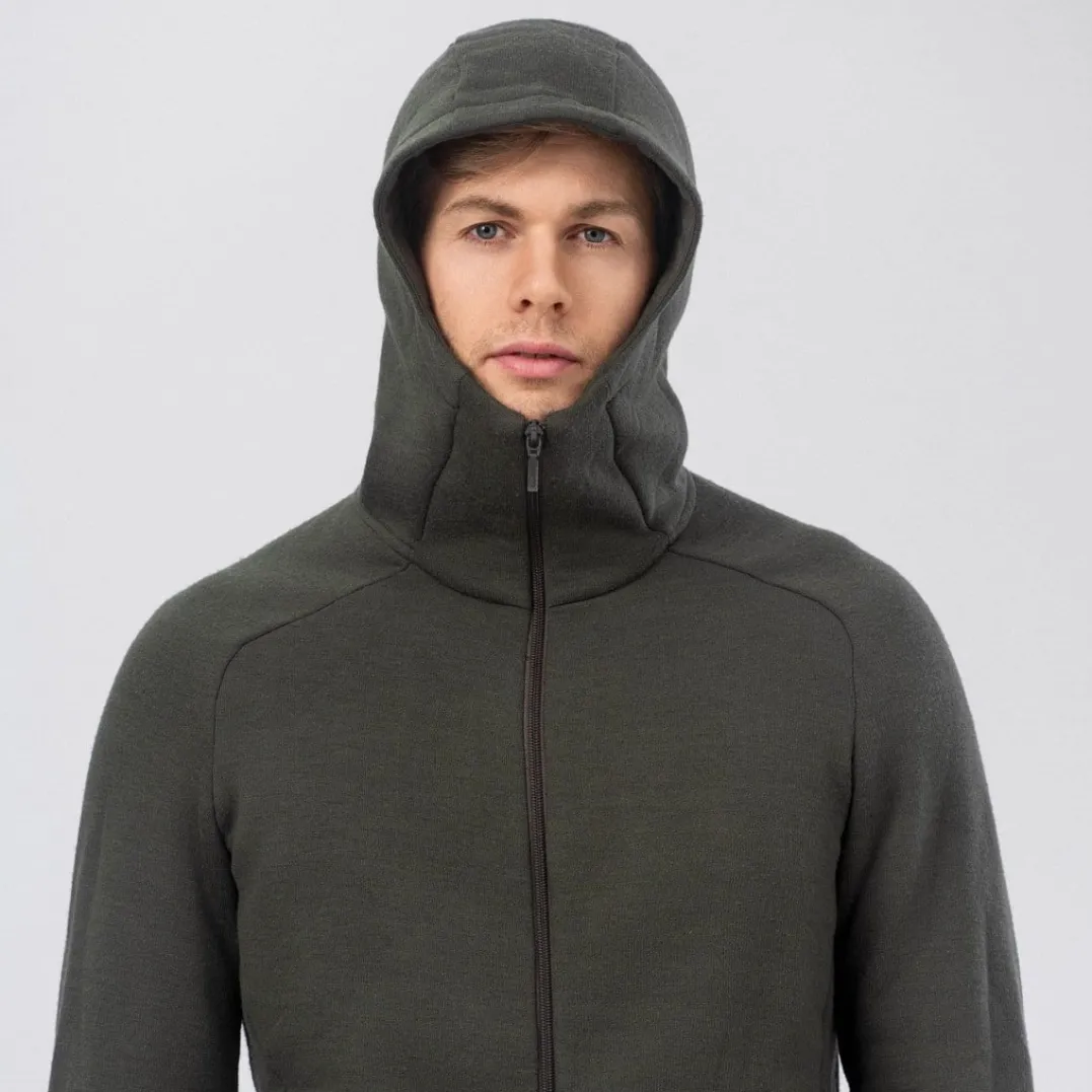 Janus AirWool Merino 280 Hood Jkt M Forest Night