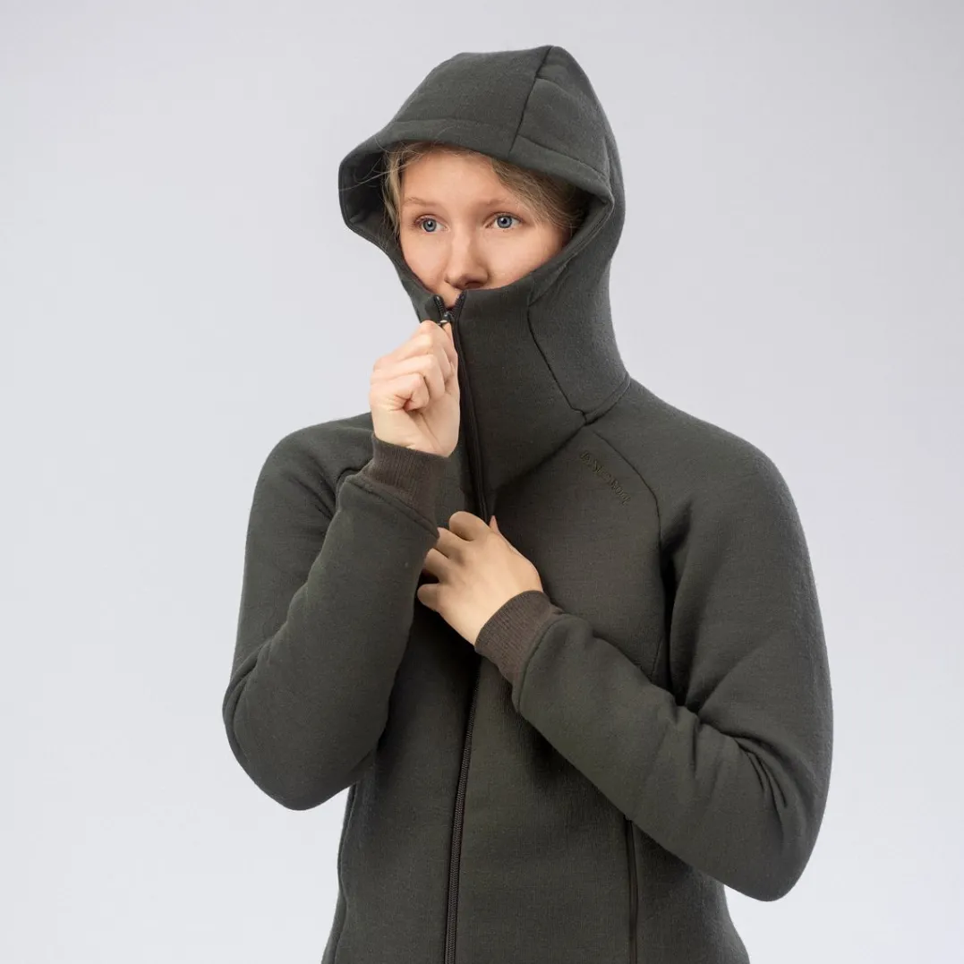 Janus AirWool Merino 280 Hood Jkt W Forest Night