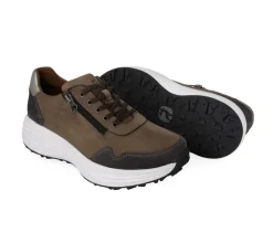 Klaveness Perfect Stride Lace_Zipper Leather Sneaker Brun