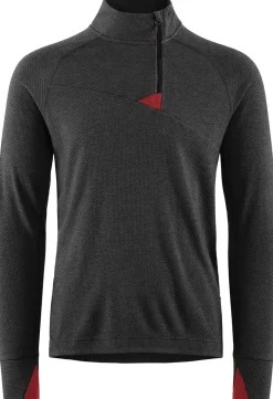 Klättermusen Men's Huge Half Zip Sweater Raven-Burnt Russet