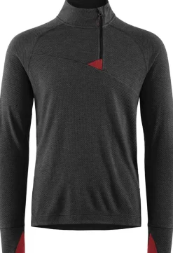 Klättermusen Men's Huge Half Zip Sweater Raven-Burnt Russet