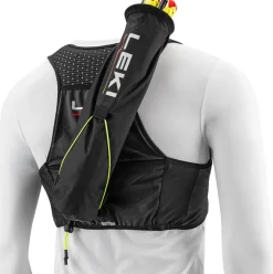 Leki Trail Running Quiver Vest Black-bright Red-shuttle Grey