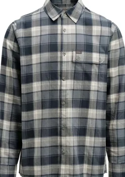 Lundhags Järpen Plaid Flannel Shirt Dark Sky Blue