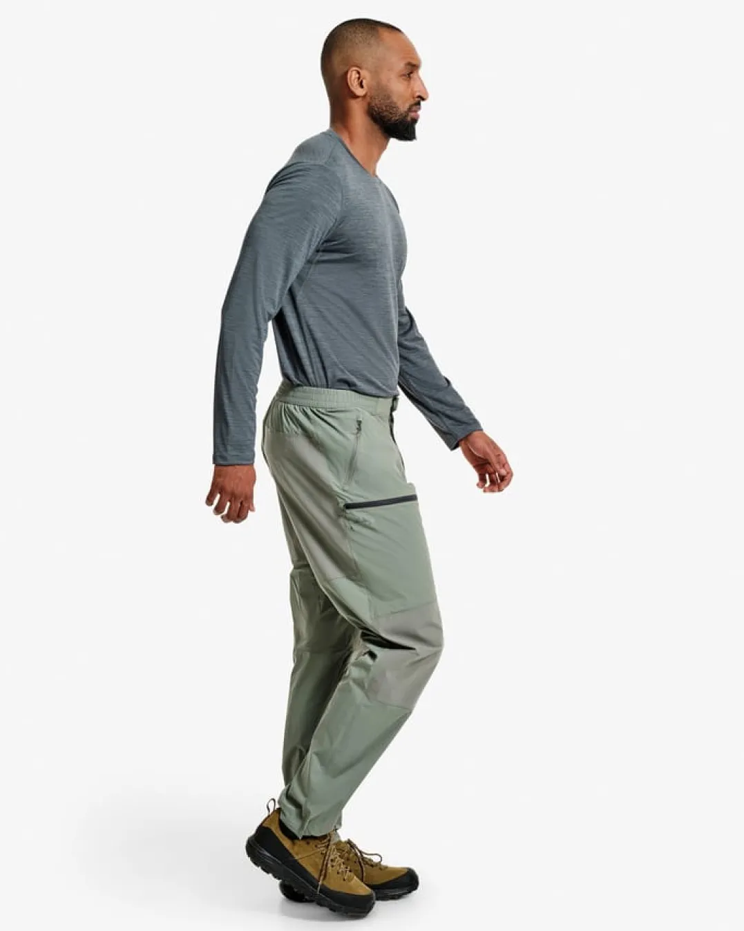 Lundhags Men's Tived Light Windbreaker Pant Aloe Green