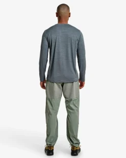 Lundhags Men's Tived Long Sleeve T-Shirt Dark Sky Blue