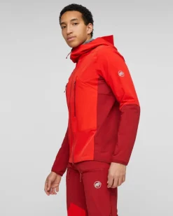 Mammut Aenergy Pro SO Hybrid Hooded Jacket Men Mammut Red-dark Mammut Red