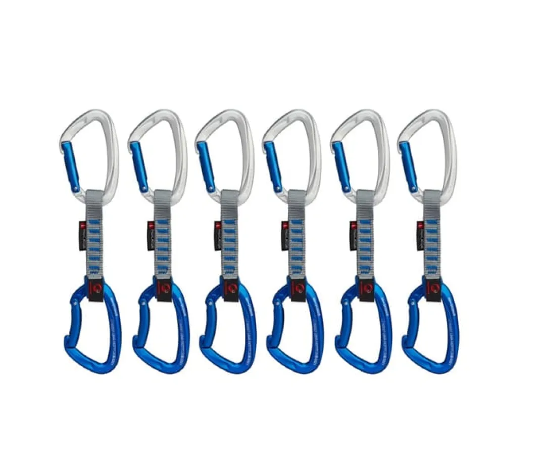 Mammut Crag Keylock 10 Cm Indicator 6-Pack Quickdraws Straight Gate/Bent Gate Key Lock