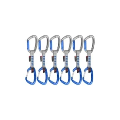 Mammut Crag Keylock Wire 10 cm Indicator 6-Pack Quickdraws Straight Gate/Wire Gate