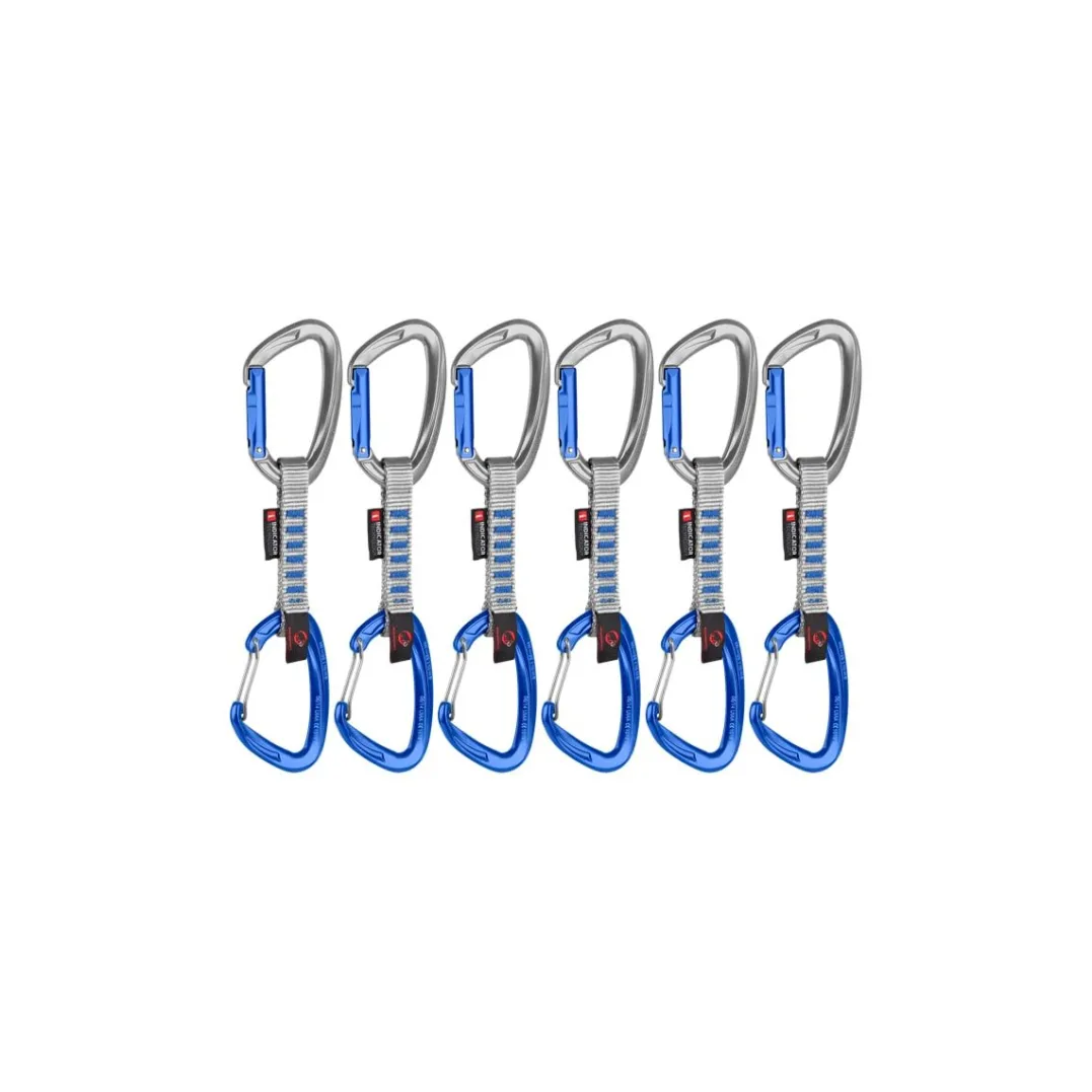 Mammut Crag Keylock Wire 10 cm Indicator 6-Pack Quickdraws Straight Gate/Wire Gate