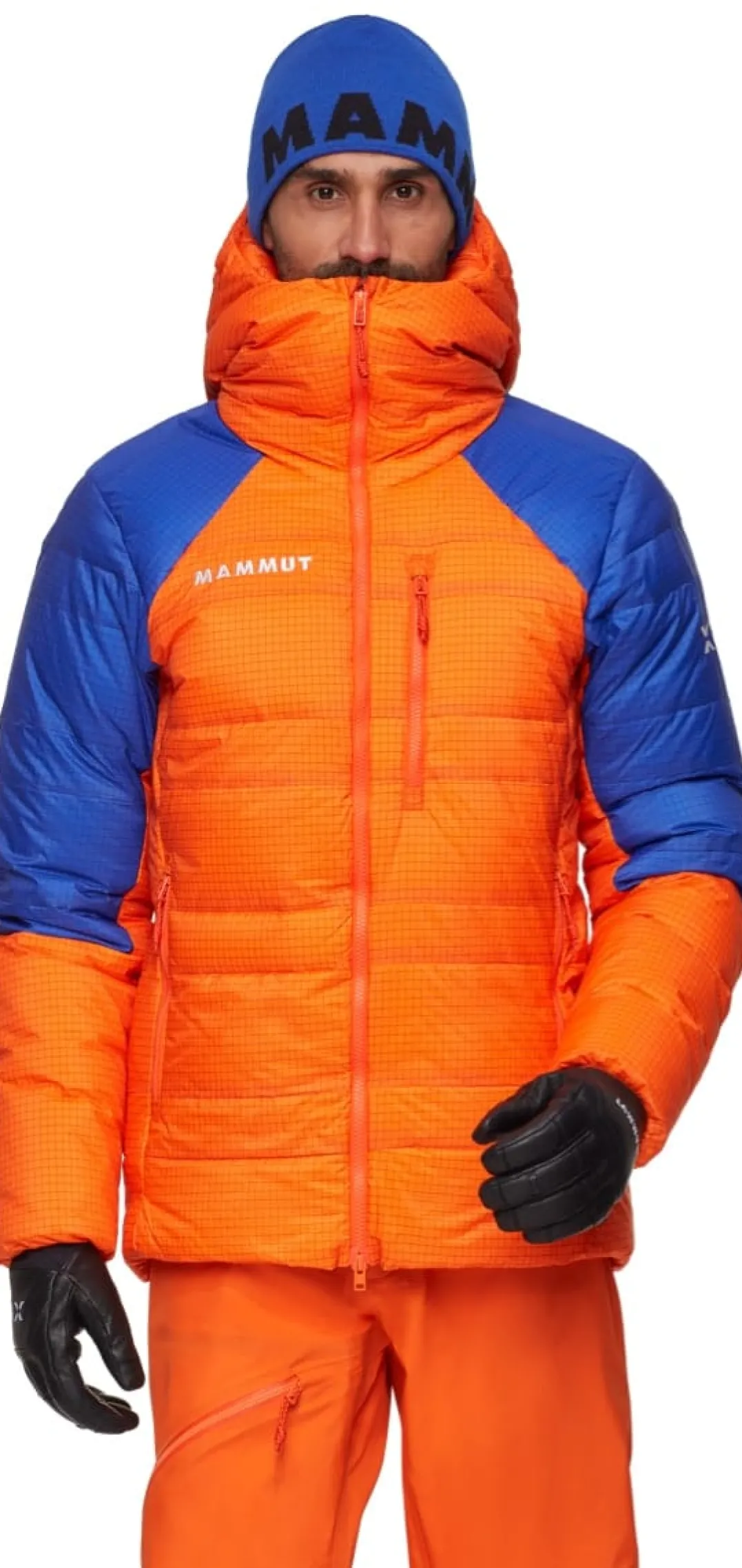 Mammut Eiger Nordwand Advanced Down In Hooded Jacket Men Eiger Orange-eiger Blue
