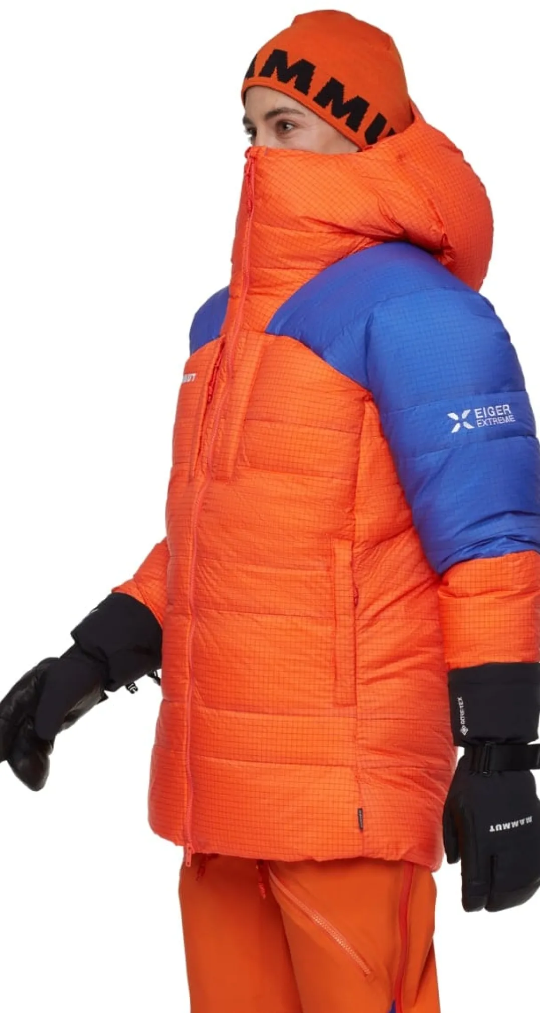 Mammut Eiger Nordwand Pro Down In Hooded Parka Women Eiger Orange-eiger Blue