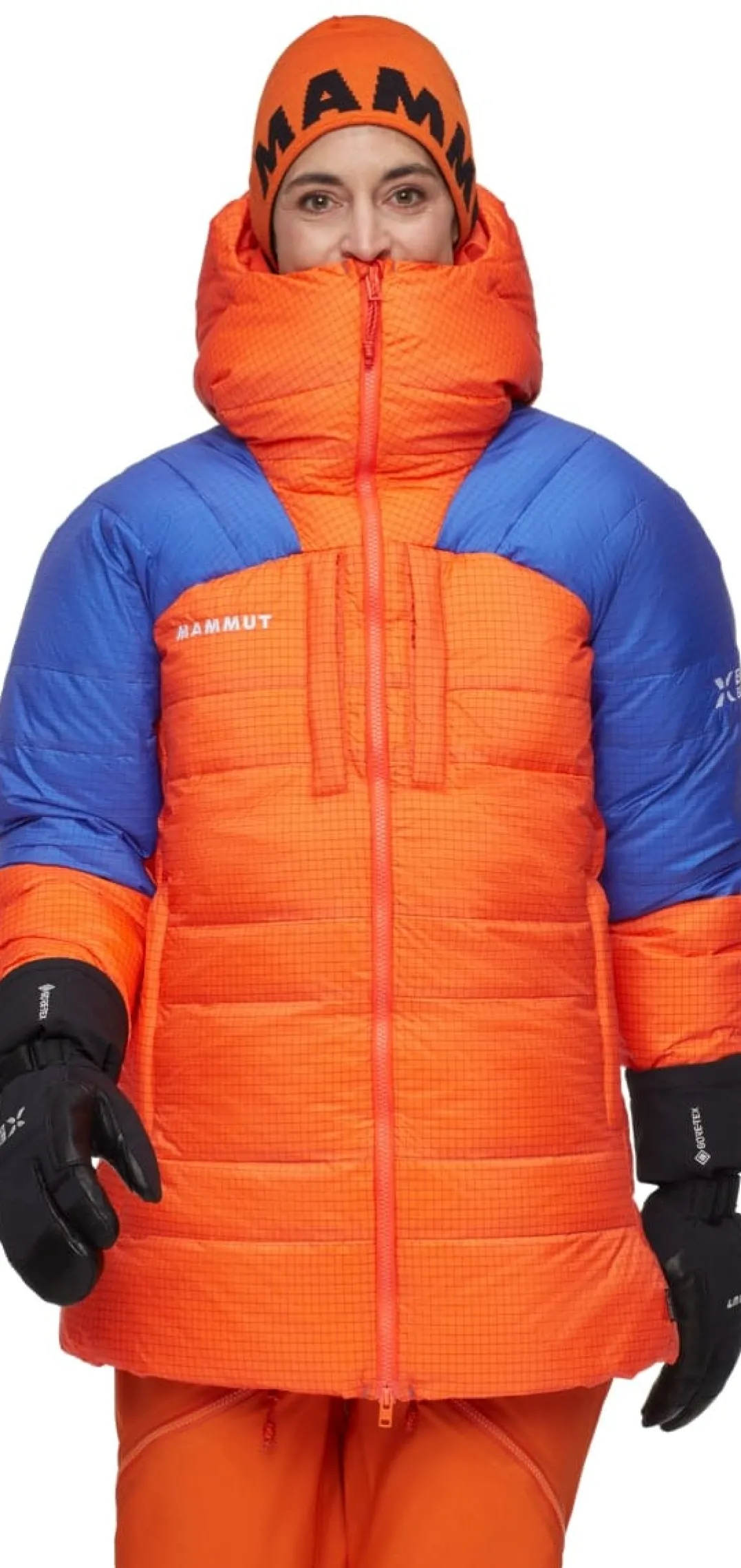 Mammut Eiger Nordwand Pro Down In Hooded Parka Women Eiger Orange-eiger Blue