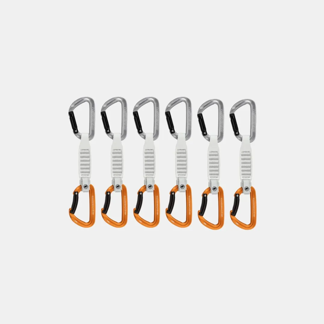 Mammut Sender Keylock 12 Cm 6-Pack Quickdraws Straight Gate/Bent Gate Key Lock