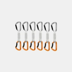 Mammut Sender Keylock 12 Cm 6-Pack Quickdraws Straight Gate/Bent Gate Key Lock
