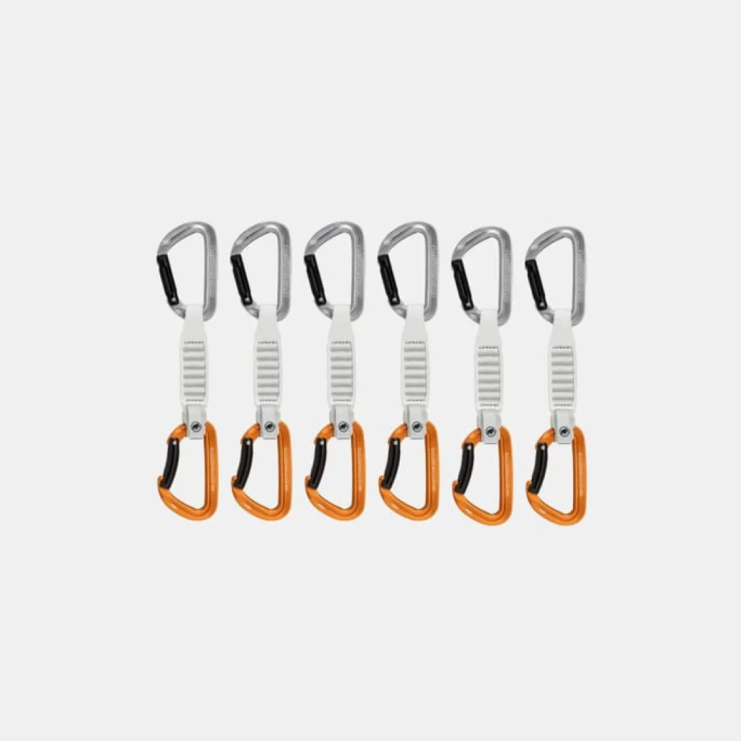 Mammut Sender Keylock 12 Cm 6-Pack Quickdraws Straight Gate/Bent Gate Key Lock