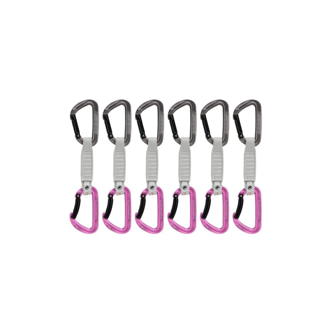 Mammut Workhorse Keylock 12 Cm 6-Pack Quickdraws Straight Gate/Bent Gate Key Lock