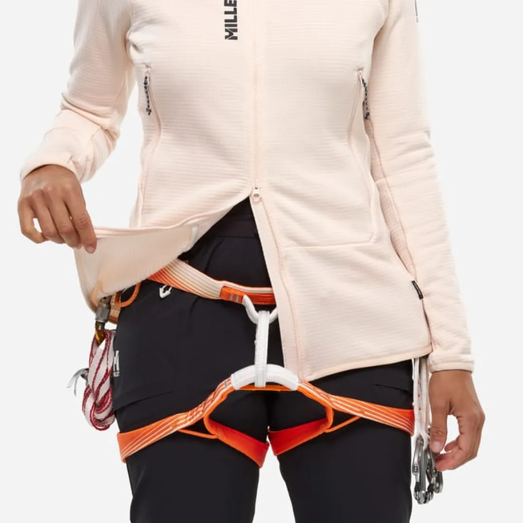 Millet Fleece Fusion Grid Hoodie W Women Vanilla Cream