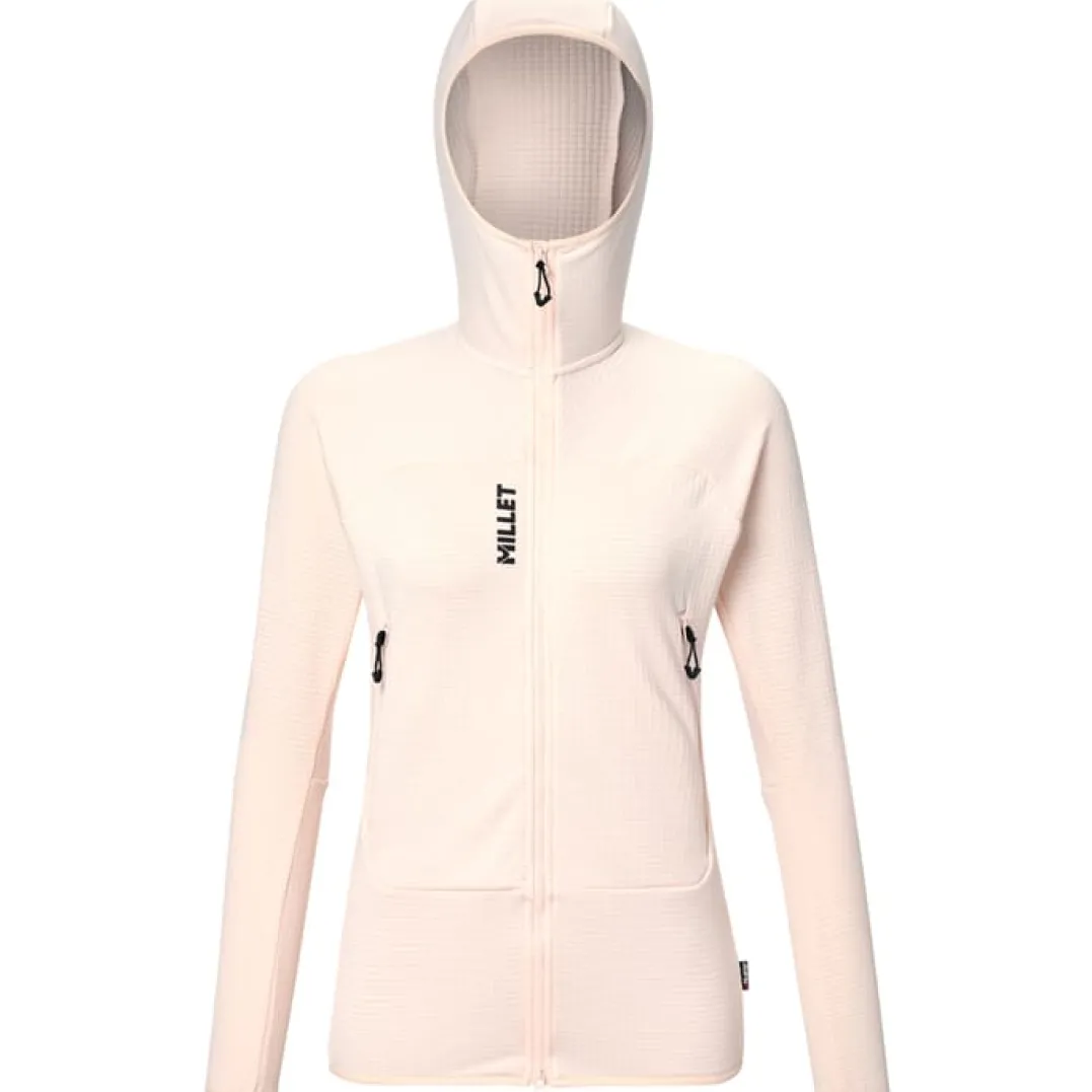 Millet Fleece Fusion Grid Hoodie W Women Vanilla Cream
