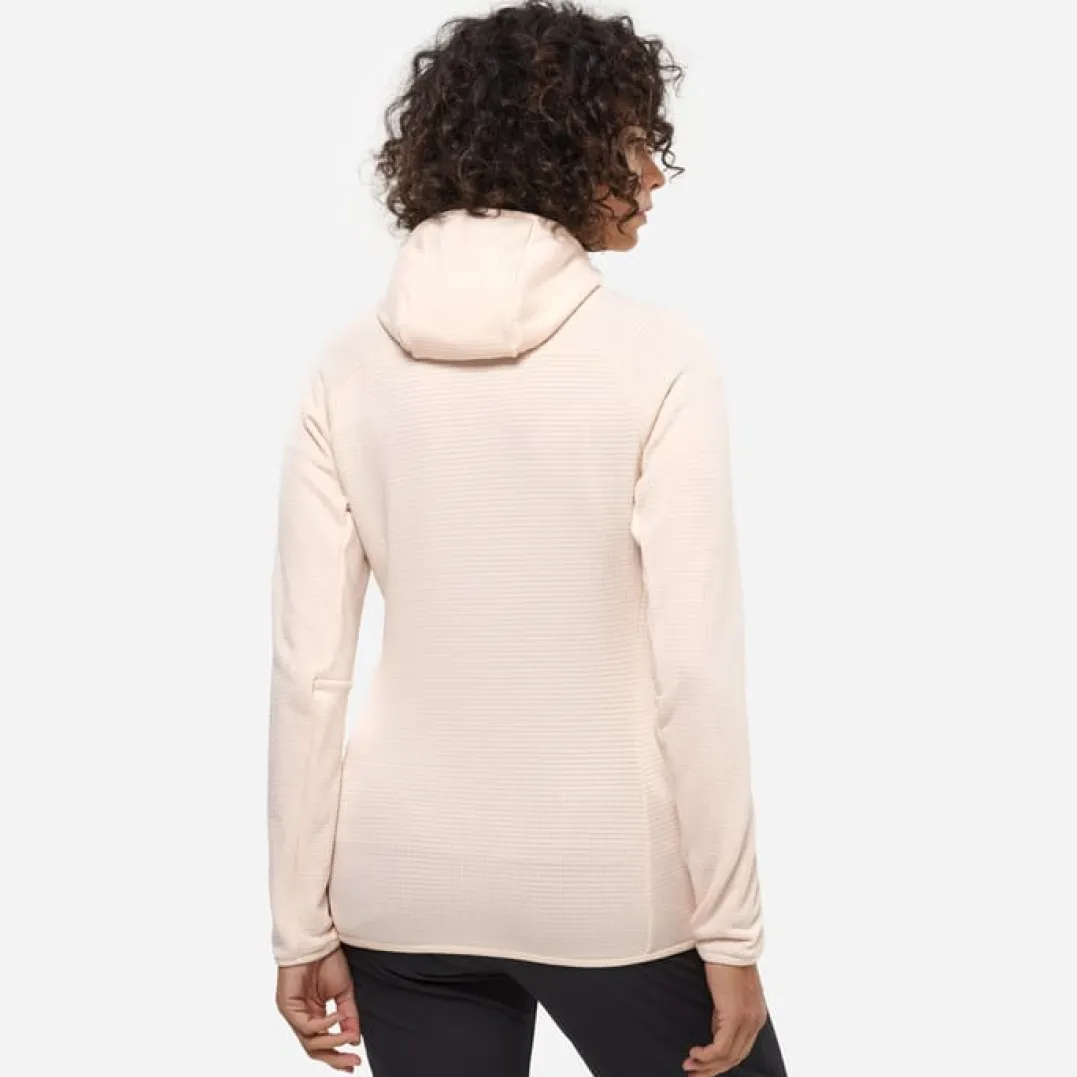 Millet Fleece Fusion Grid Hoodie W Women Vanilla Cream