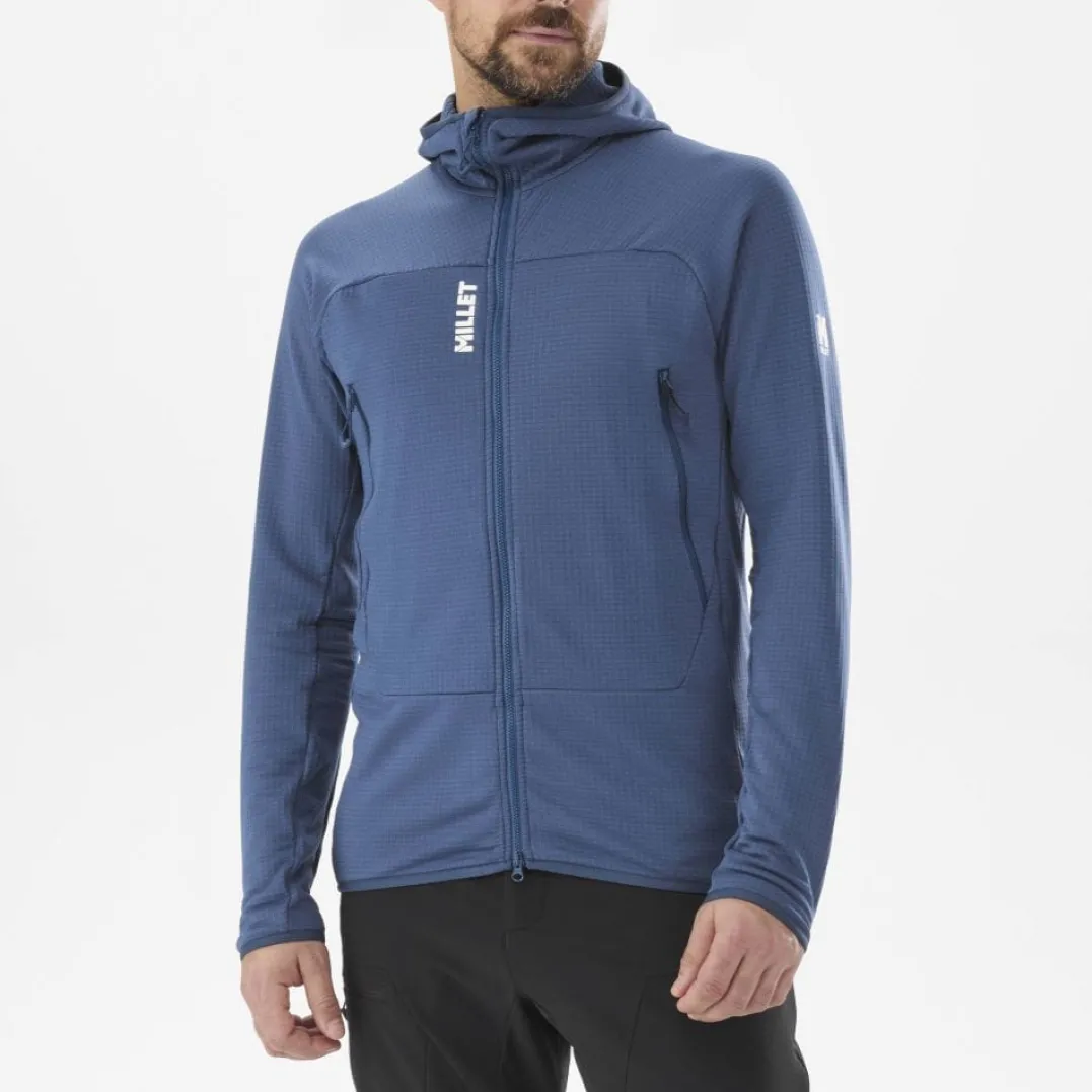 Millet Fusion Grid Hoodie M Dark Denim