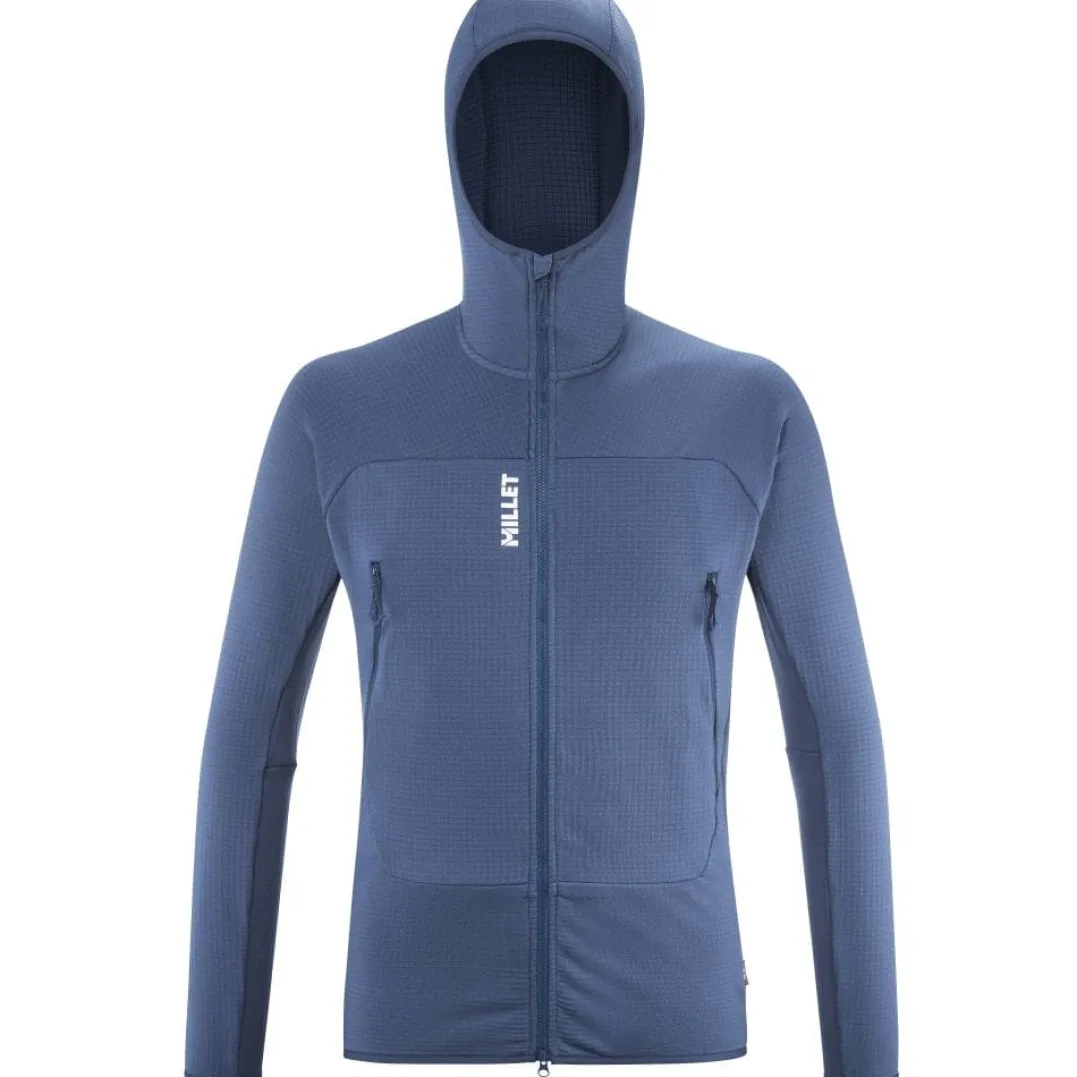 Millet Fusion Grid Hoodie M Dark Denim