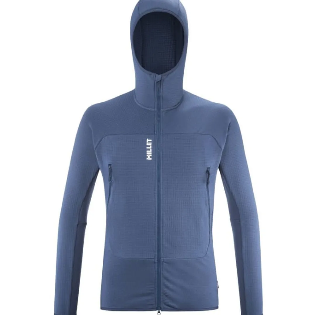 Millet Fusion Grid Hoodie M Dark Denim