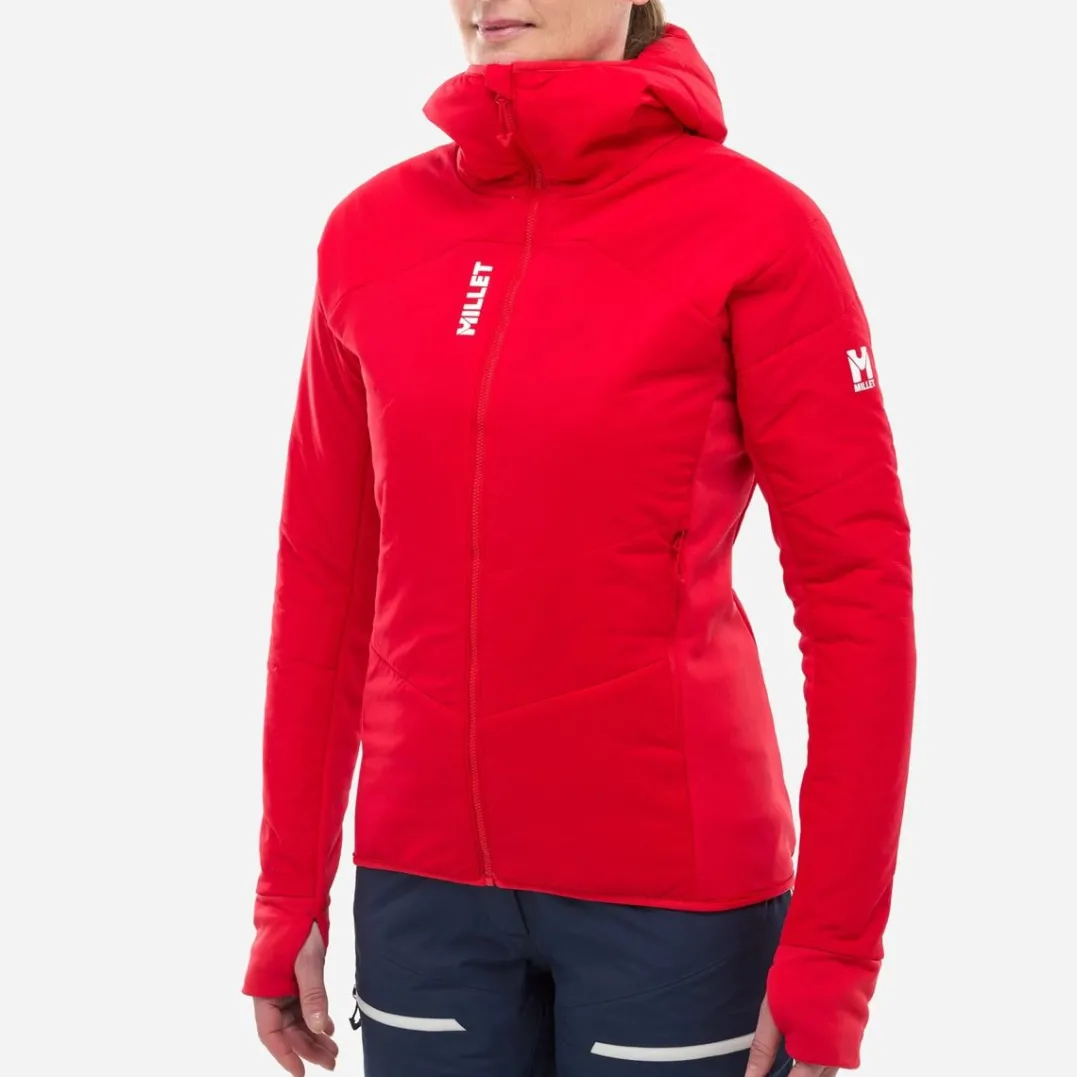 Millet M White Primaloft Hoodie W Red - Rouge