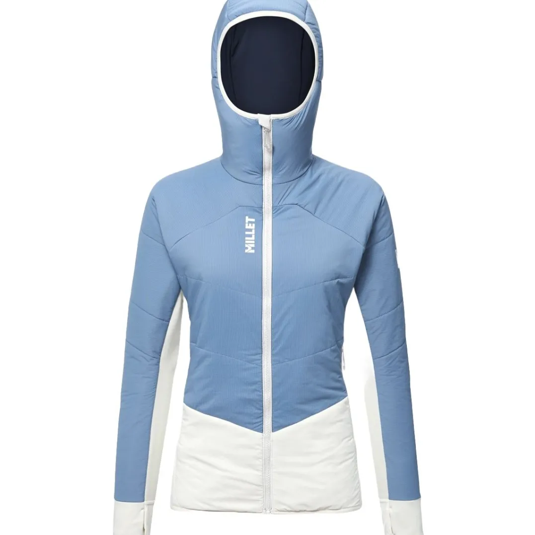 Millet M White Primaloft Hoodie W Coronet Blue/foggy Dew