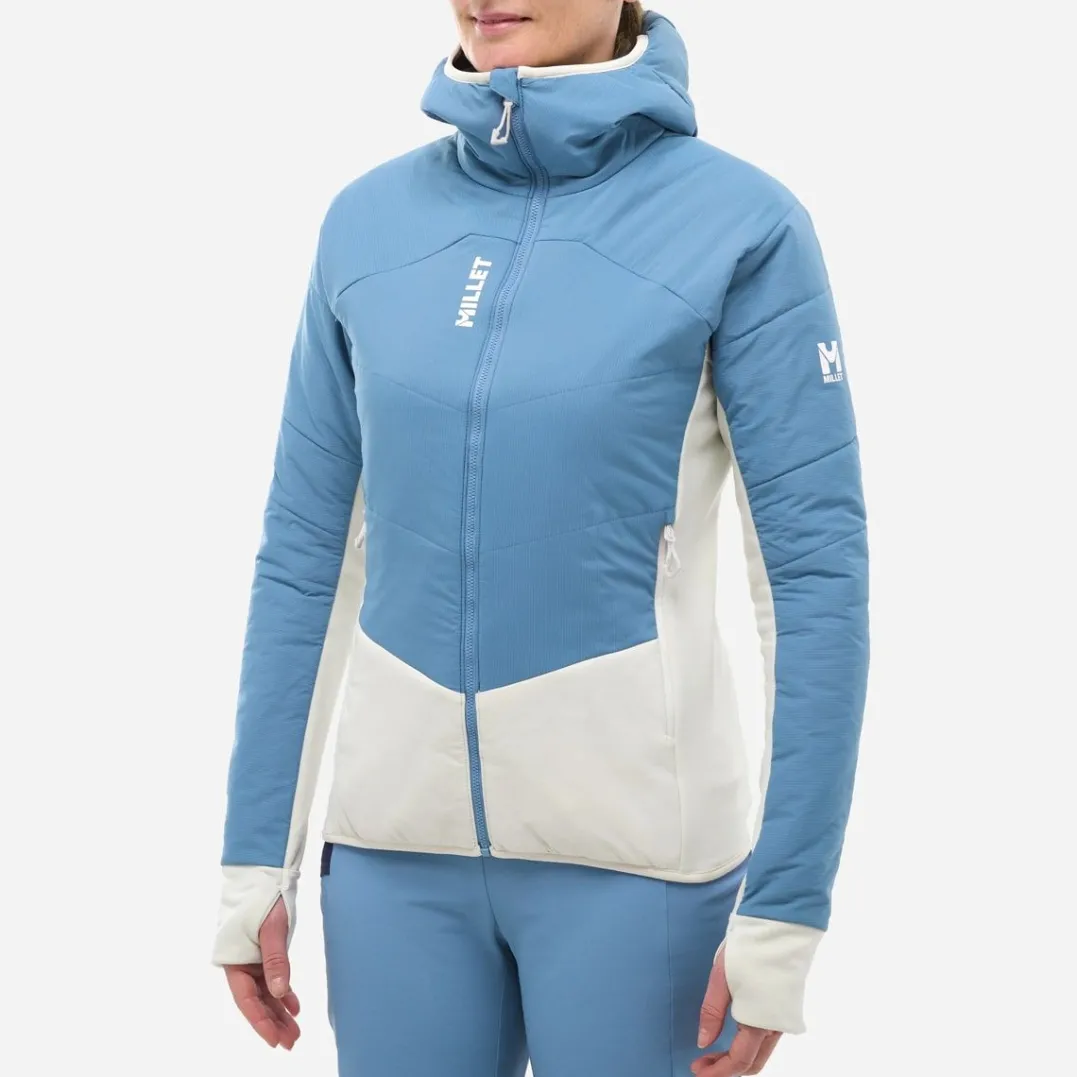 Millet M White Primaloft Hoodie W Coronet Blue/foggy Dew