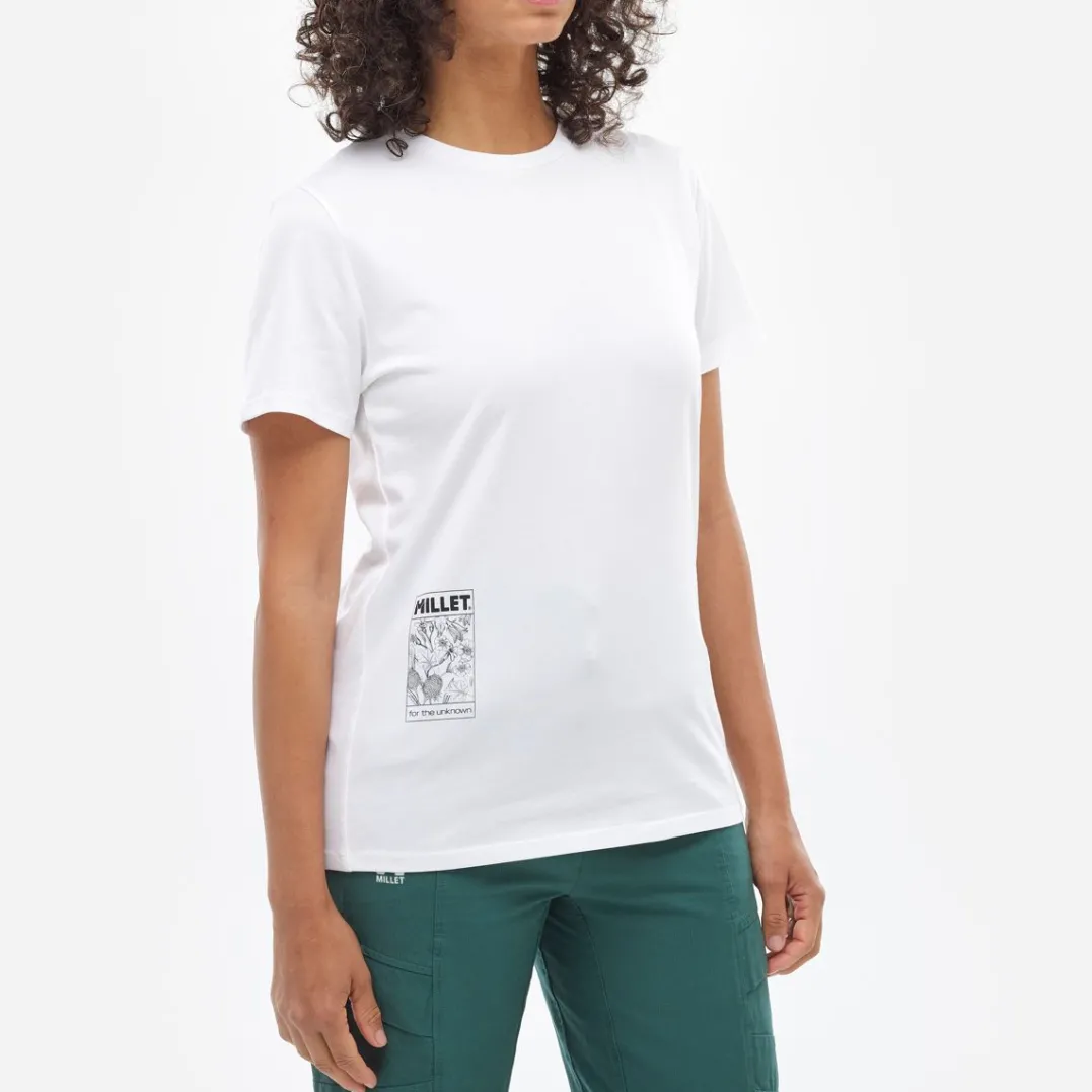 Millet Tee Shirt Chamonix Flower Ts Ss WWhite - Blanc