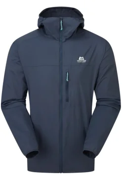 Mountain Equipment Aerofoil Hooded Mens Jacket Blue Nights
