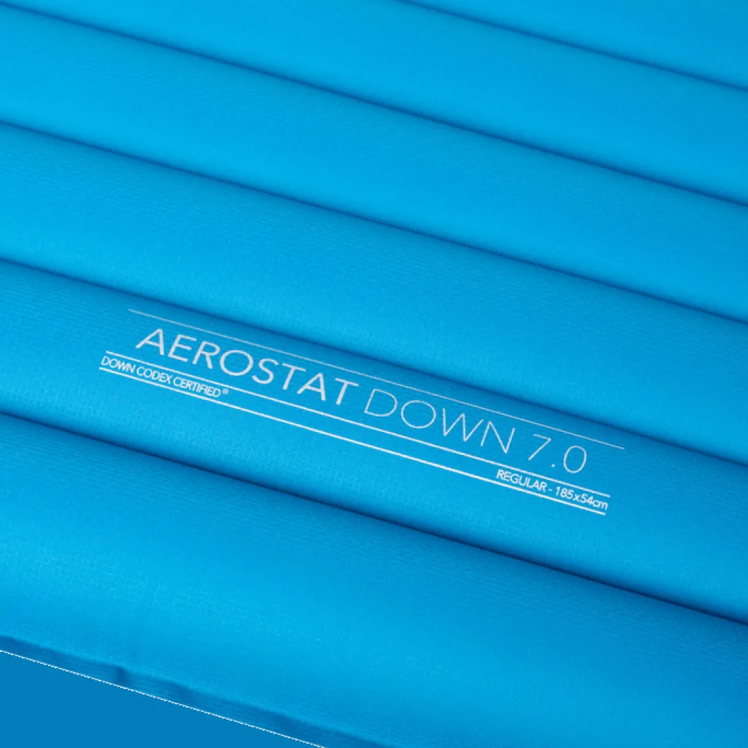 Mountain Equipment Aerostat Down 7.0 Mat Long Mykonos Blue