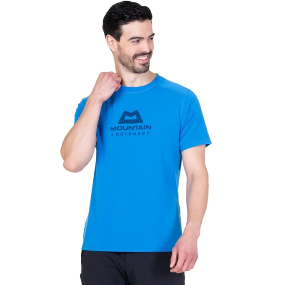Mountain Equipment Headpoint Emblem Mens Tee Atlantic Blue