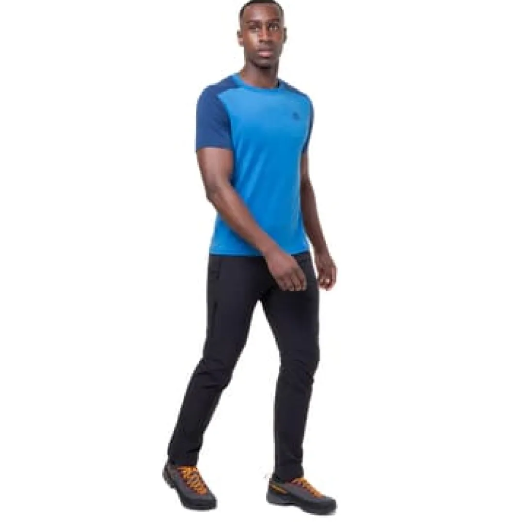 Mountain Equipment Headpoint Block Mens Tee Flint Grey/admiral