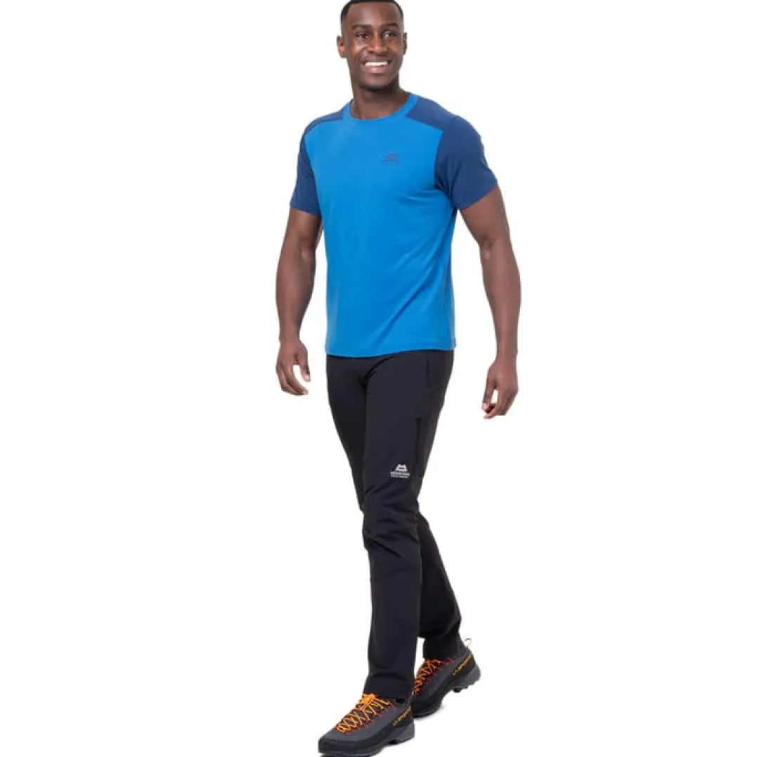 Mountain Equipment Headpoint Block Mens Tee Flint Grey/admiral