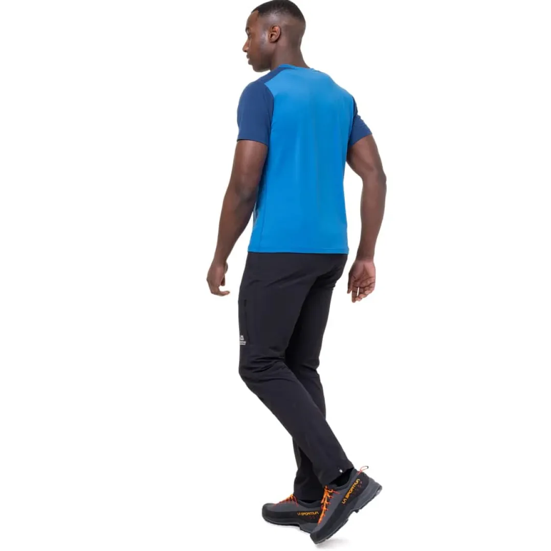 Mountain Equipment Headpoint Block Mens Tee Flint Grey/admiral