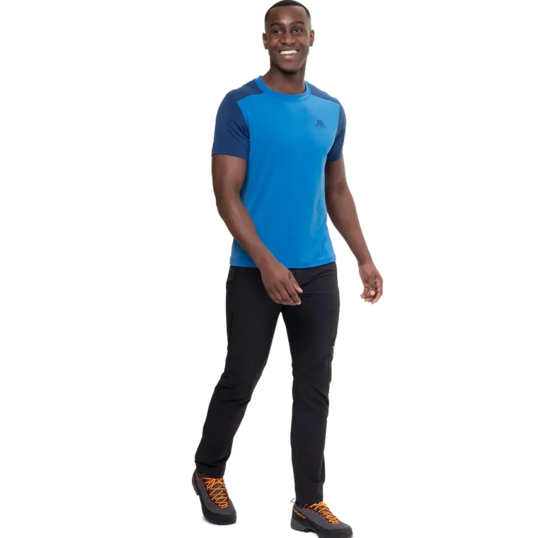 Mountain Equipment Headpoint Block Mens Tee Flint Grey/admiral
