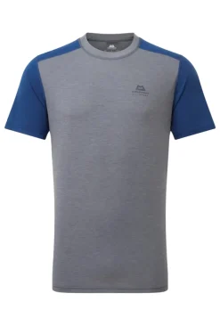Mountain Equipment Headpoint Block Mens Tee Flint Grey/admiral