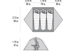 MSR Access 3 Tent Lt Grey