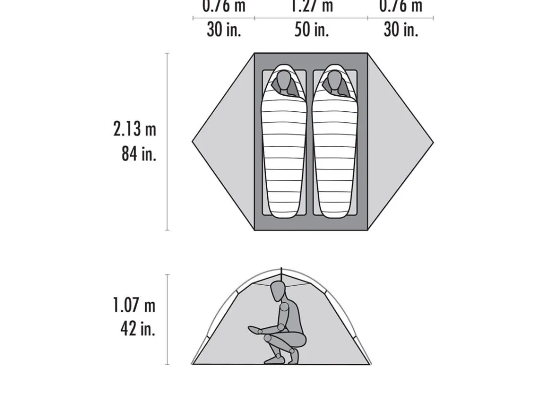 MSR Access 2 Tent Lt Grey