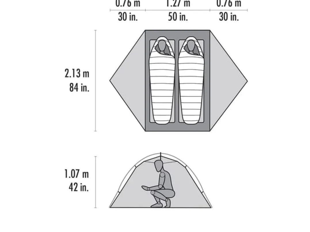 MSR Access 2 Tent Lt Grey