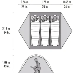 MSR Elixir 3 Tent Footprint Incl Green