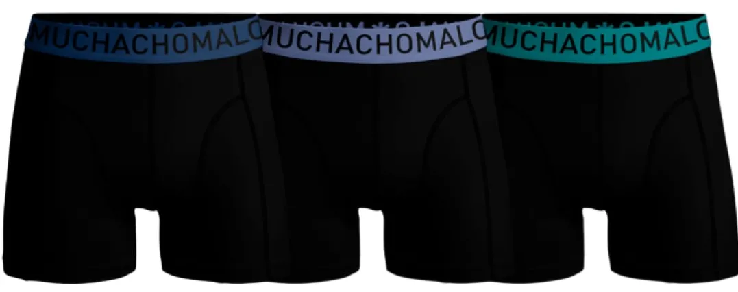 Muchachomalo 1010 3pk Microfiber Boxer 71 Black/black/black