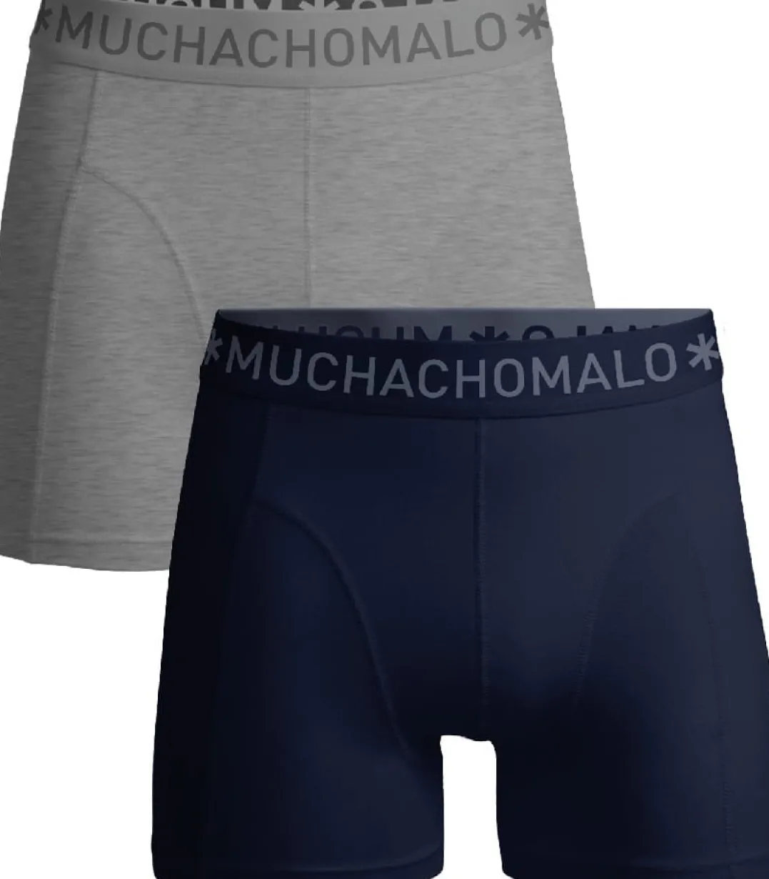Muchachomalo 1010 Solid Boxer 2pk Navy/grey