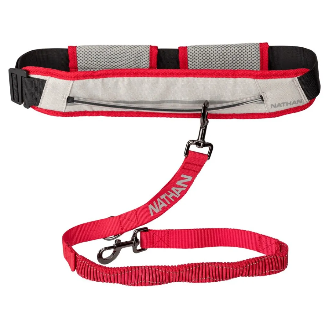 Nathan Run Companion Runner'S Waist Belt + Leash Vapor Blue