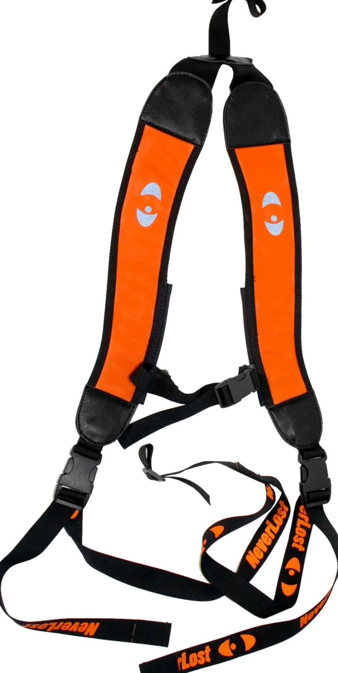 NeverLost Riflerem Dobbel Våpenreim Selemodell For Økt Bærekomfort Black/Orange