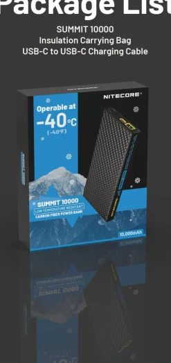 Nitecore Summit 10000 Mah Powerbank Black