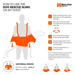 Non-stop Dogwear Dog Rescue Sling Orange