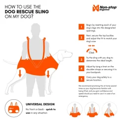 Non-stop Dogwear Dog Rescue Sling Orange