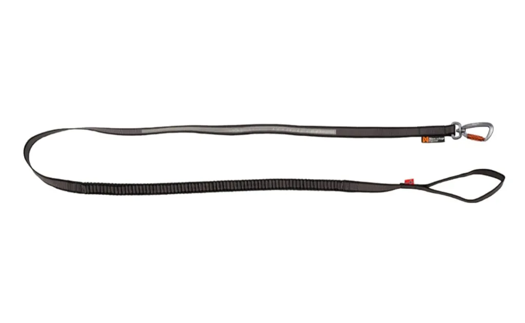Non-stop Dogwear Touring Bungee Leash 2.8m/13mm, Screw-Lock Grey